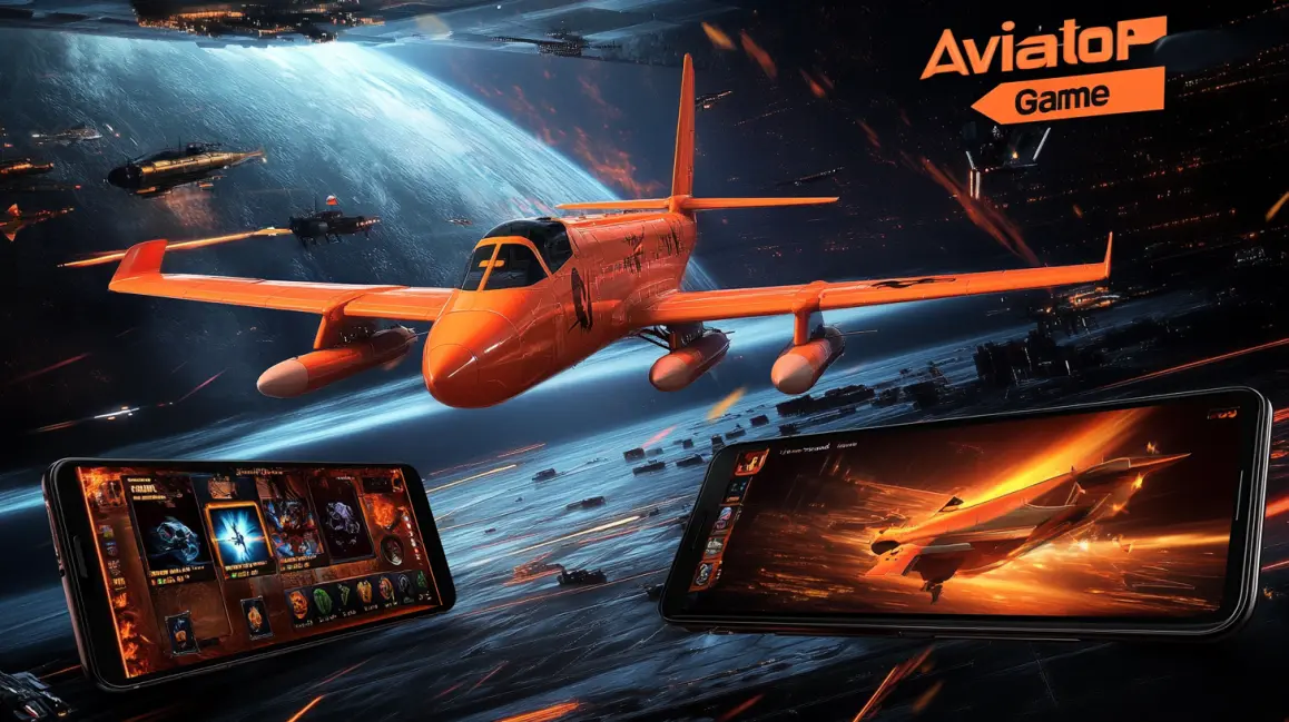 Classic Fun, Modern Thrills with Aviator at TKGEM. A woman in a pink dress holds a phone showing the 'Aviator Game', with a 777 slot machine nearby, blending classic casino fun with modern crash game excitement at TKGEM.